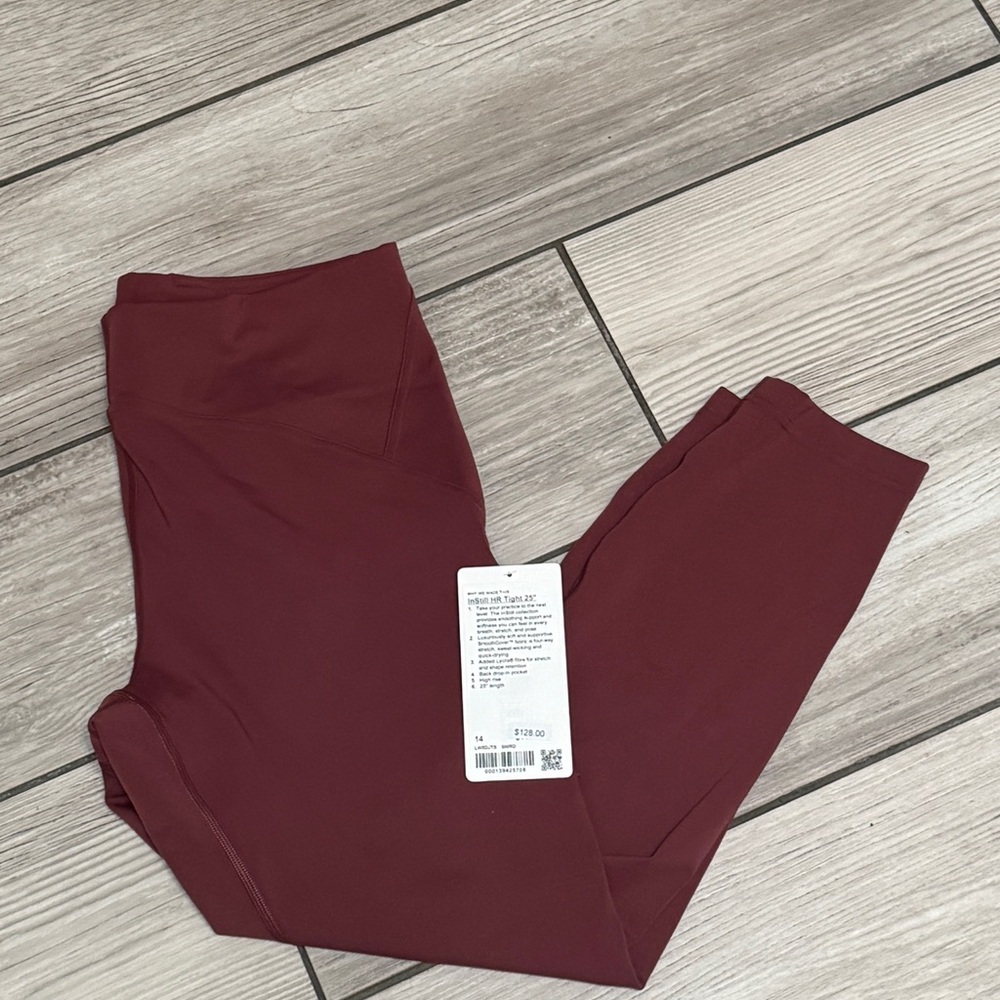 Lululemon InStill High-Rise Tight 25" Smoky Red Size 14